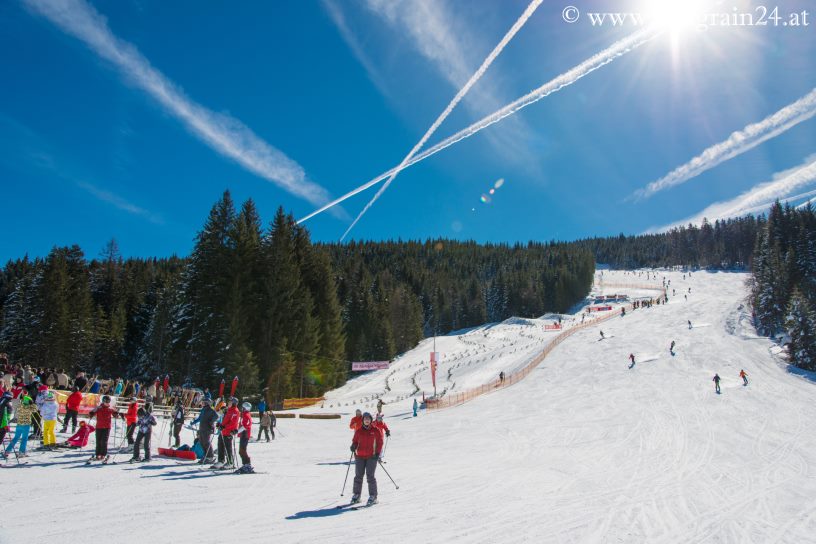 Skipiste beim Ski-Nostalgie 2015 in Wagrain