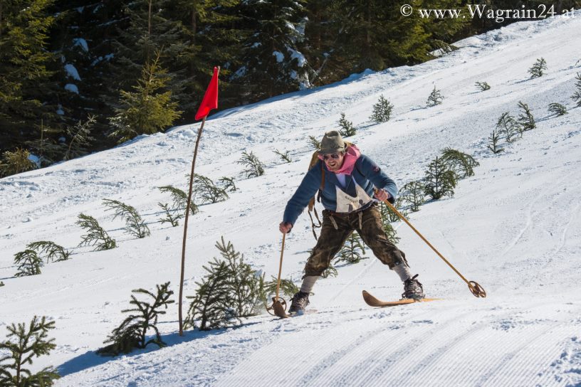 Unsichere Fahrt - Ski-Nostalgie 2015 in Wagrain