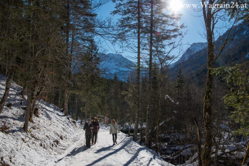 Spaziergang am Jägersee Wagrain-Kleinarl im Winter
